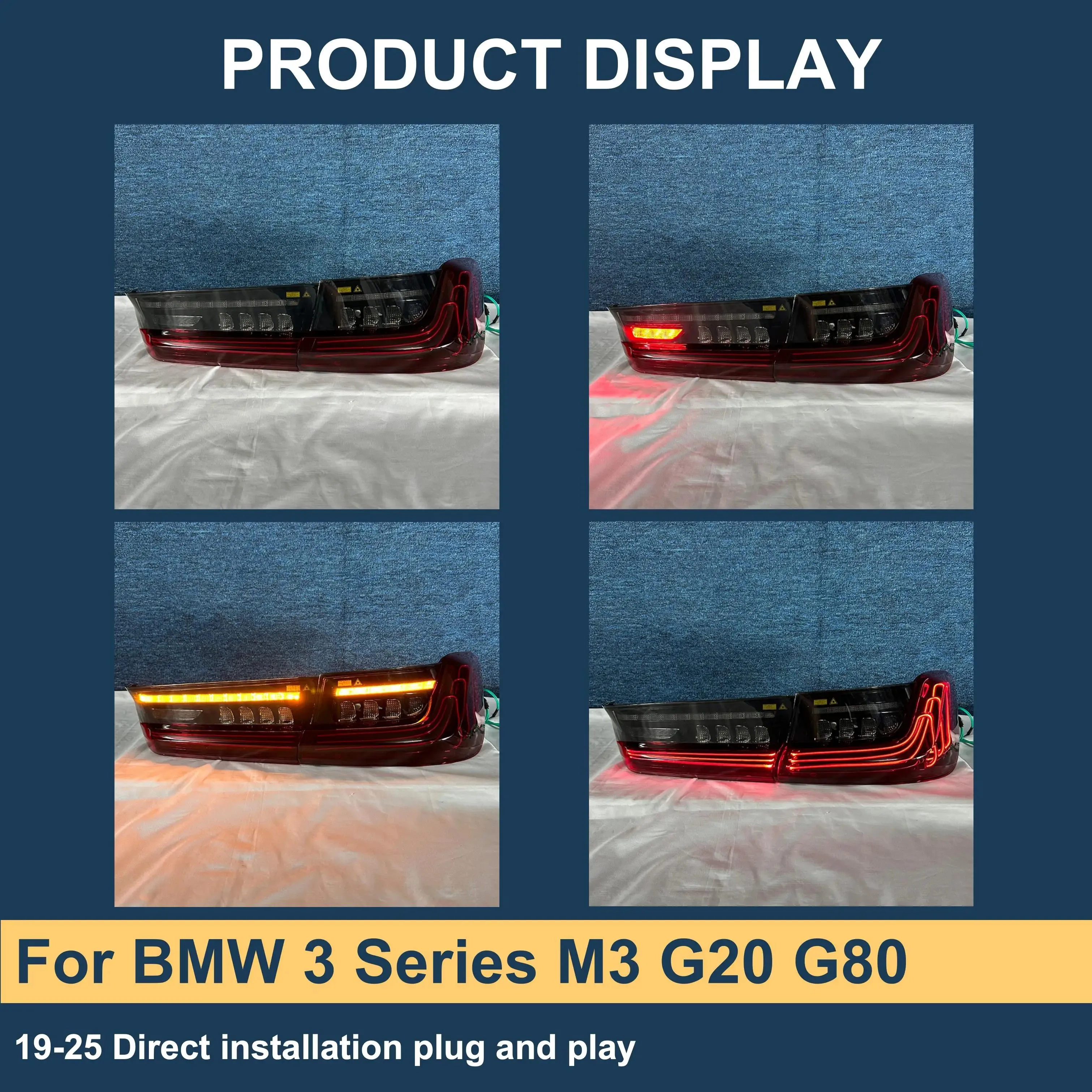 New Car CSL Laser Led Tail Lamps For BMW 3 Series M3 G20 G80 Tail Lights Custom Taillights For Car 2019 To 2025 Upgraded
