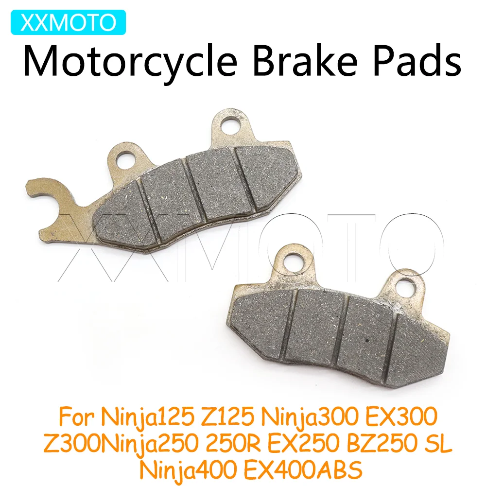 For Kawasaki Ninja125 Z 125 300 EX 300 250  Ninja 250 250R 250SL Ninja 400 EX400 Ninja 125 250 ABS Motorcycle Rear Brake Pads