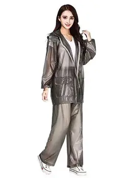 Pánská nepromokavá pláštěnka pro motocykl, turistiku, rybaření, golf, PVC kapuce, německé svařování, měkká zimní pláštěnka + kalhoty 6 nejlepší prodej Dámské PVC pláštěnky - №2