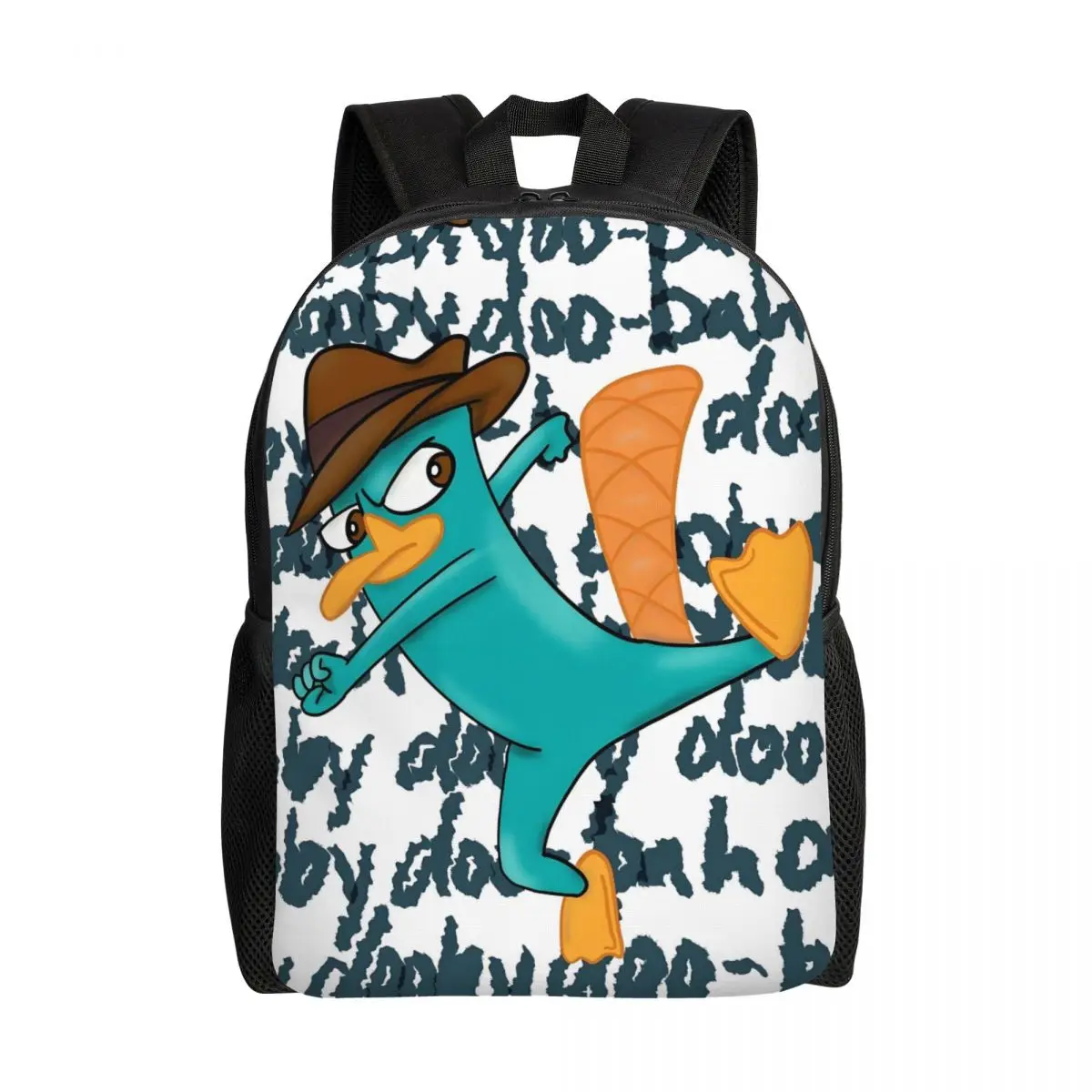 

Рюкзаки с героями мультфильмов Agent P на заказ для мужчин и женщин, школьная сумка для книг, подходит для 15-дюймовых сумок для ноутбуков