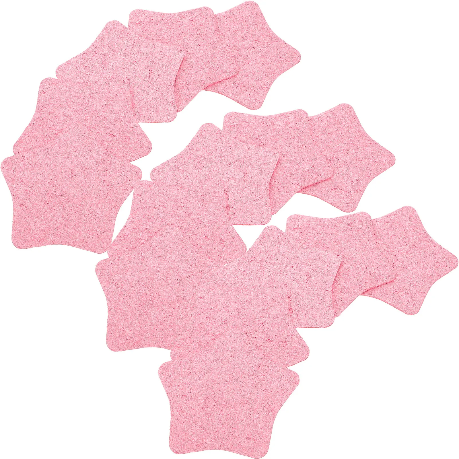 25 uds esponja de limpieza almohadillas faciales pulpa de madera suave algodón removedor de maquillaje aceites limpiadores exfoliantes piel suave portátil diario