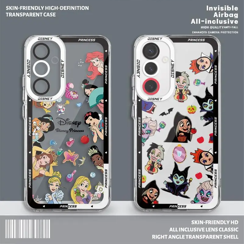 Transparent Soft Case for Samsung Galaxy A35 A55A53 A54 A73 A34 A33 A25 A24 A13 A14 A15 5G Disney Princess Cover