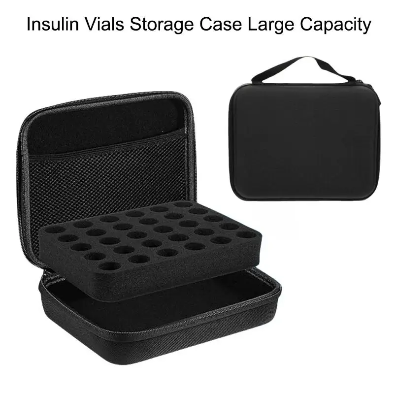 10ML Insulin Vial Organizer Storage Case 7 9 12 15 30 Slots Dustproof Box for Essential Oils Portable Medical Travel Container