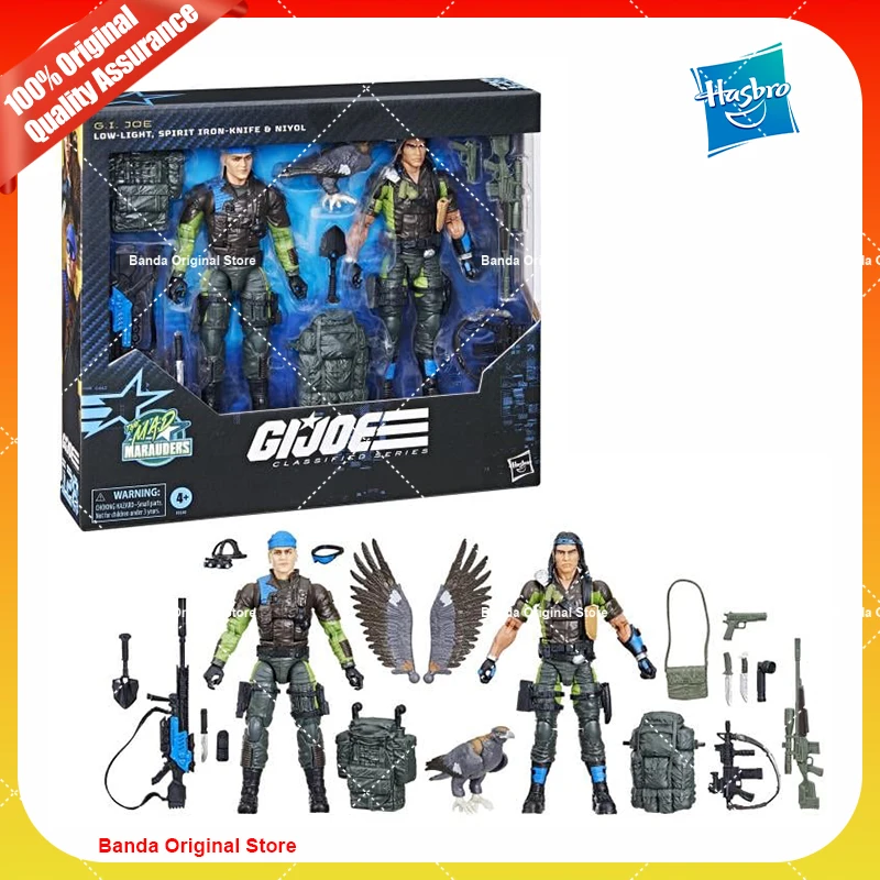 100% Original Hasbro G.I. Joe Classified Series #128 Mad Marauders Low-Light Spirit Iron-Knife & Niyol Anime Action Collection