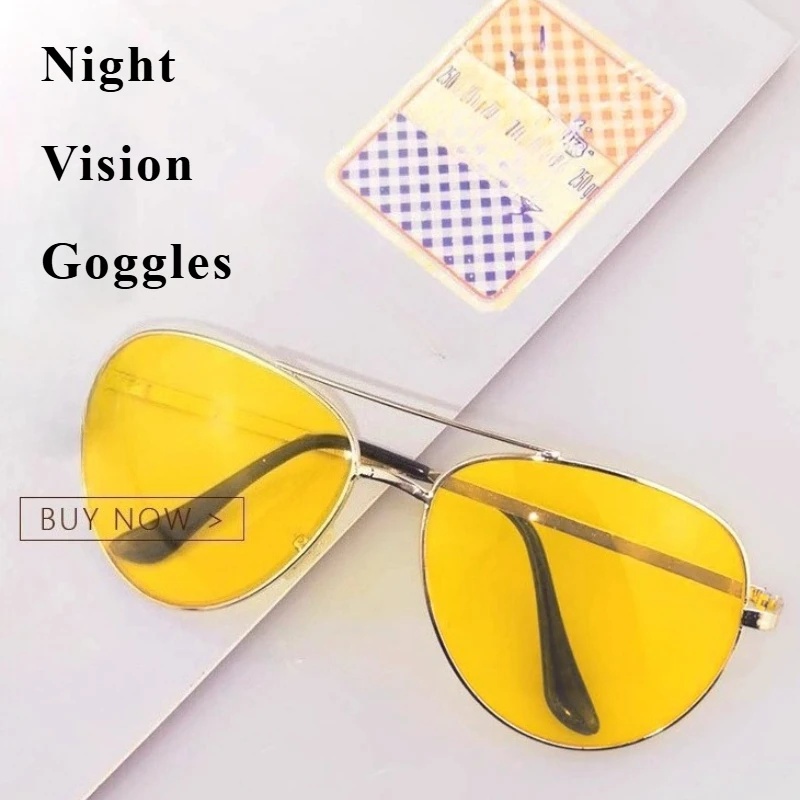 

New Men's Fashion Sunglasses Driving and Cycling Glasses Decorative Metal Frame Night Mirrors Day and Night Dual-use Goggles