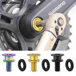 Risk Semi-Hollow Bike Square Taper Bottom Bracket Screw, Titanium Alloy M8 Crankset Bolts, Bicycle Waterproof Sealed Crank Nut