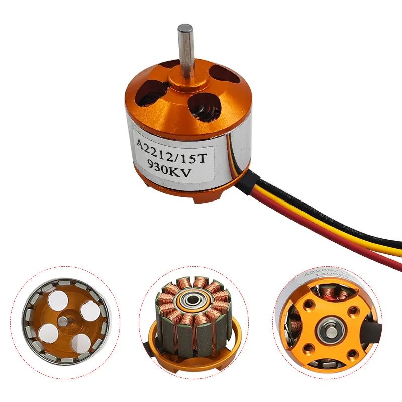 1PCS Aeromodelling A2212 Brushless Motor KV1000/1400/2200/930KV 273D XXD Four Axis Motor