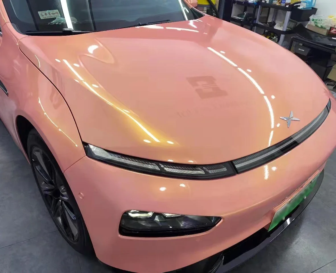 

Глянцевые виниловые автомобильные наклейки из ПВХ-хамелеона, кораллового и оранжевого цвета - специальная автомобильная наклейка Magic Gold Series для упаковки автомобиля