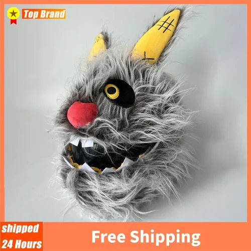 Imagen 1 del producto Protección para casco, cubierta para casco, conejo esponjoso de dibujos animados para motocicleta, funda de cara completa para diversión al aire libre, cascos personalizados