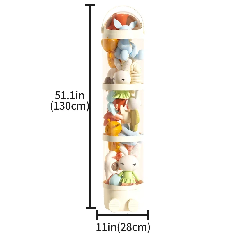 

Transparent plastic cartoon classification children's toy storage box