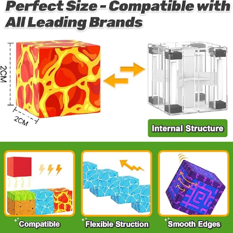 Construisez votre monde de noël, cube magnétique, blocs de construction en pierre, cadeau pour enfants, puzzle, jouet pour garçon, assembler magnétique du modèle