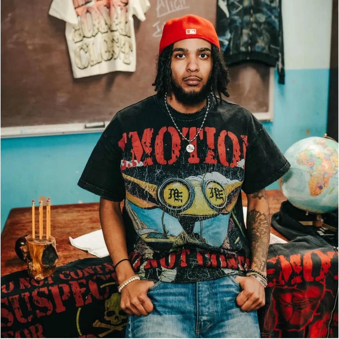 

American West Coast Rhinestone Letter Print Loose Short Sleeve T-Shirt for Men High Street Style Cotton round Neck Top