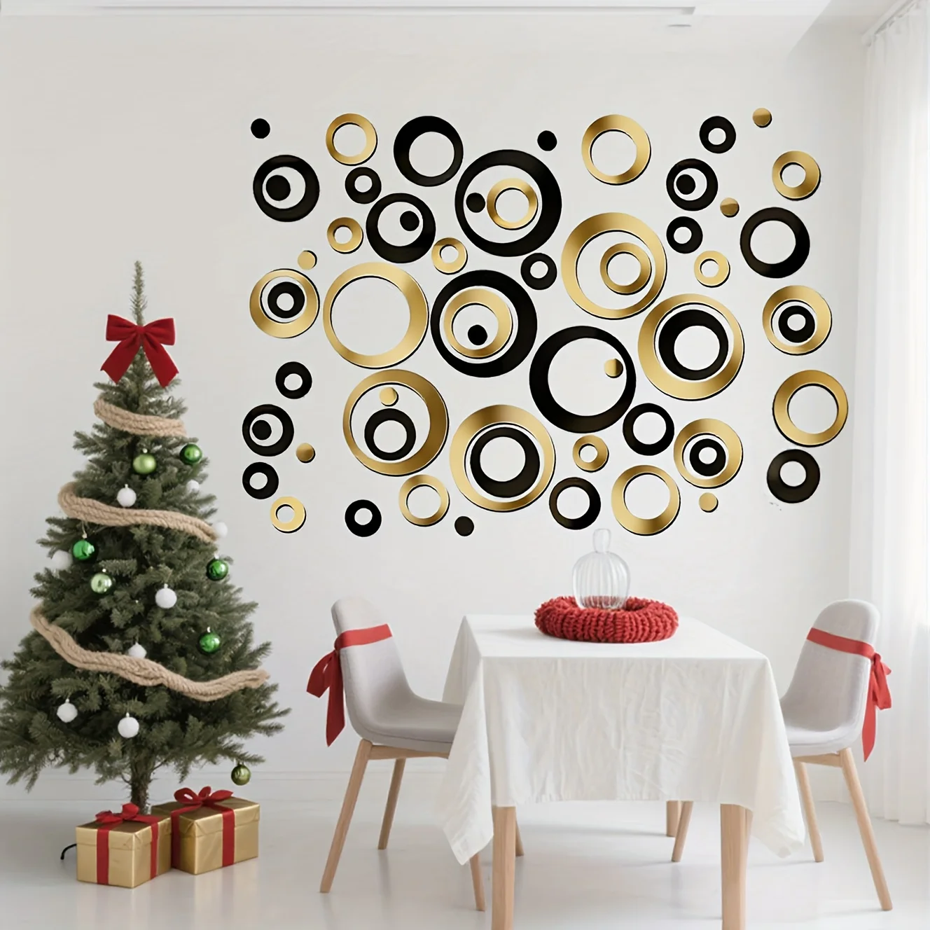 1mm Acrylic Mirror Stickers 36pcs Peel Stick Decal DIY Easy Install Wall Art Home Bedroom Party Holiday Decor Makeup Mirror