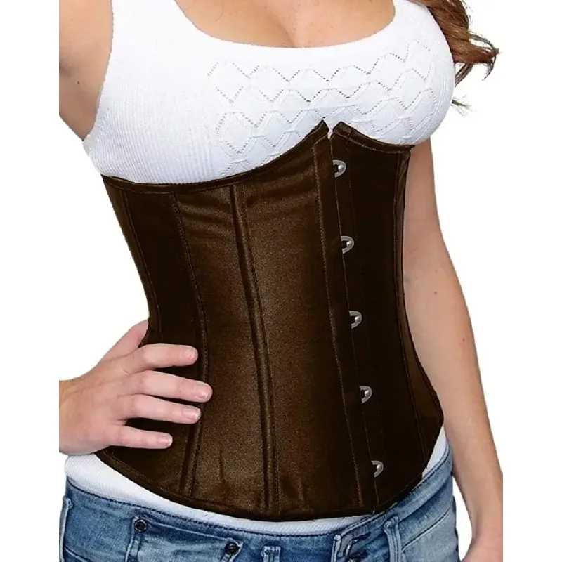 

Ecoparty Womens Underbust Bustier Boned Waist Cincher Corset Lace Up Costumes Body Shaper Gothic Clothes Gorset