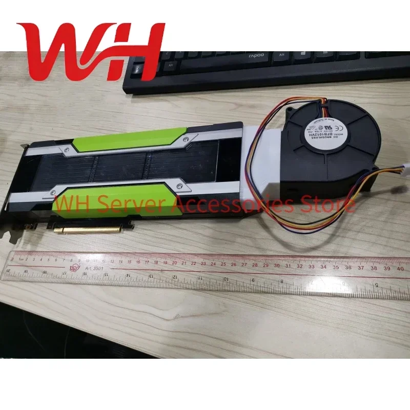 for Nvidia Tesla P40 24GB GPU GDDR5 PCIE Graphics Accelerator Card with Cooling Fan for AI Inference Deep Learning