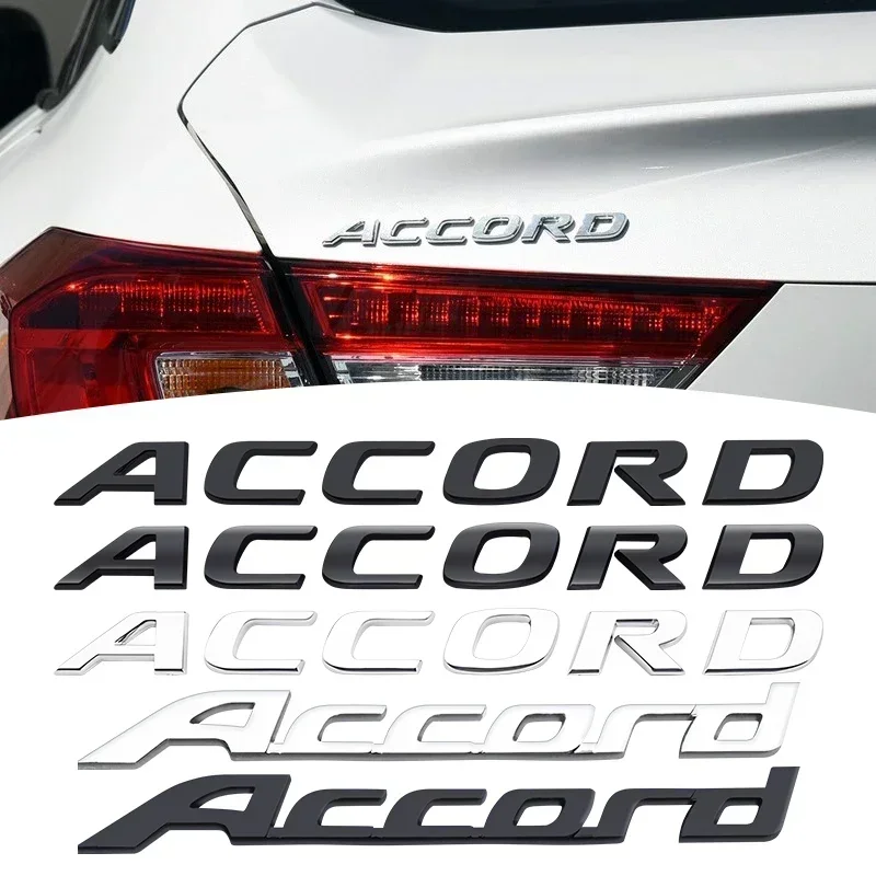 

1pcs Car Rear Trunk Letters Emblem Badge Logo Stickers accessories For Honda H Civic Fit Jazz Accord CRV HRV City Odyssey