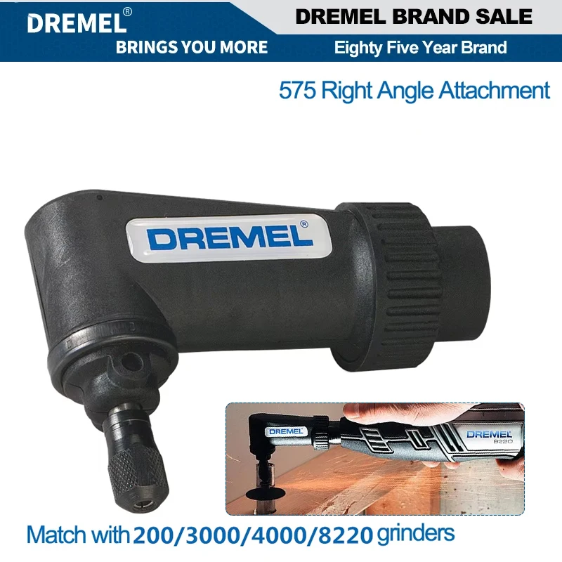 

Dremel 575 Original Right Angle Converter Attachment Rotary Tools Fit Models 200 4000 3000 8220 Electric Grinders Accessories
