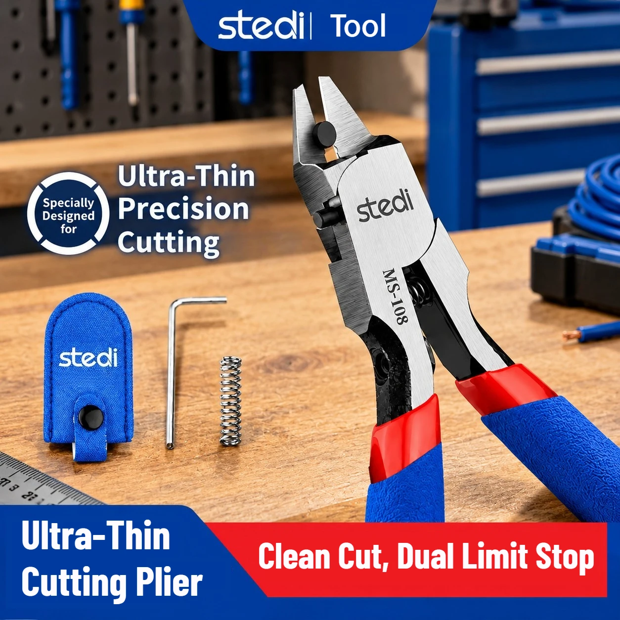 Stedi Precesion Single Edge Model Nipper Ultra Thin Blade Cutting Pliers Hobby Plastic Model Building Trim Cutting Tool
