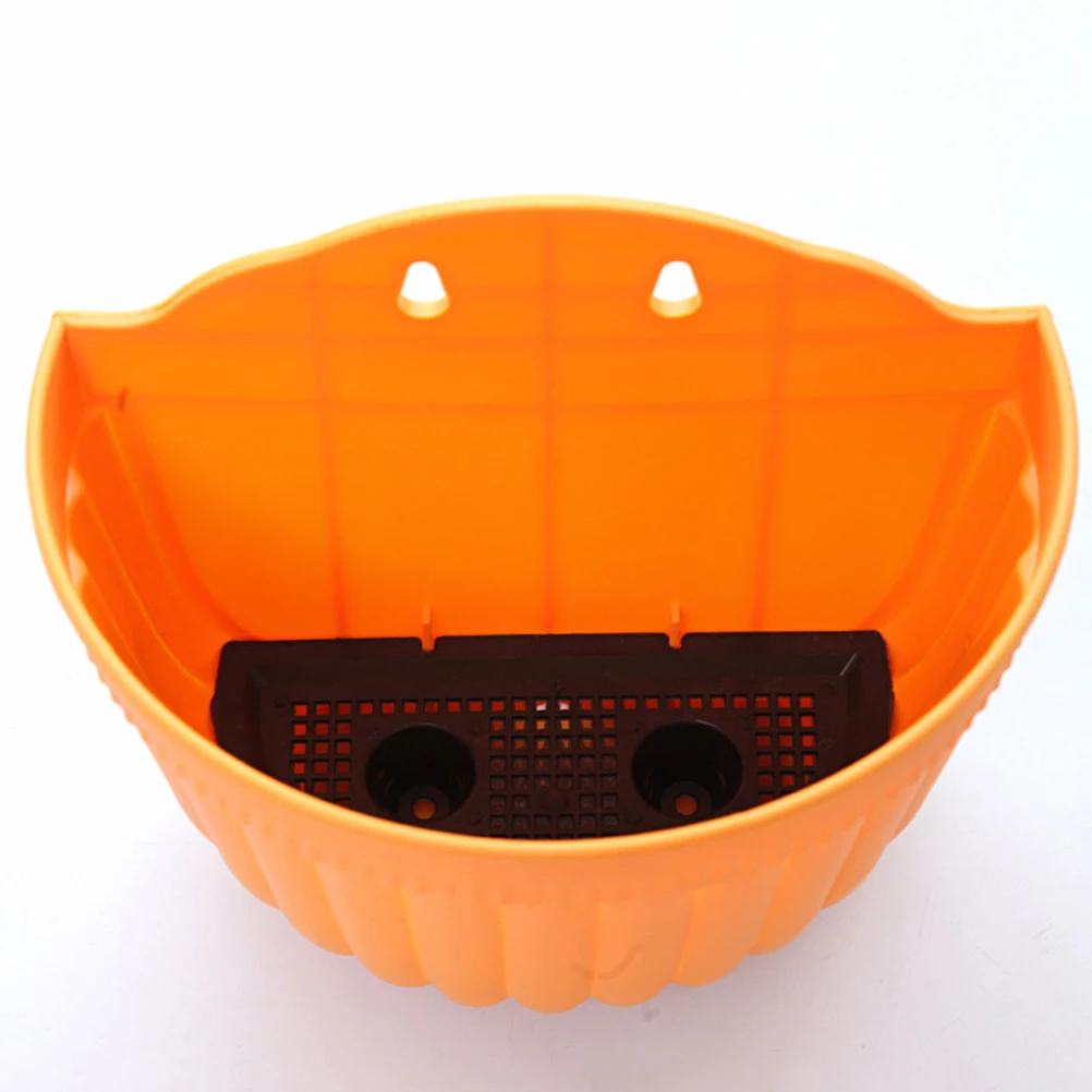 

1 set Colorful Hanging Flower Pots 20 5CM Top Diameter 14CM Premium Plastic Durable Garden Balcony Home Decor Planter Wall Mount