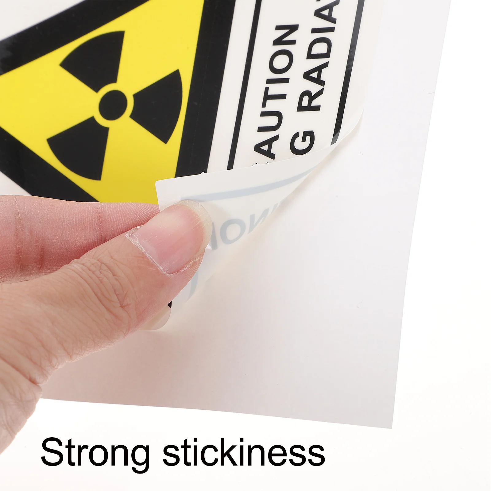 4pcs Radiation Warning Stickers Durable Waterproof Safety Decals For Laboratory Hospital Industrial Use Caution Sign