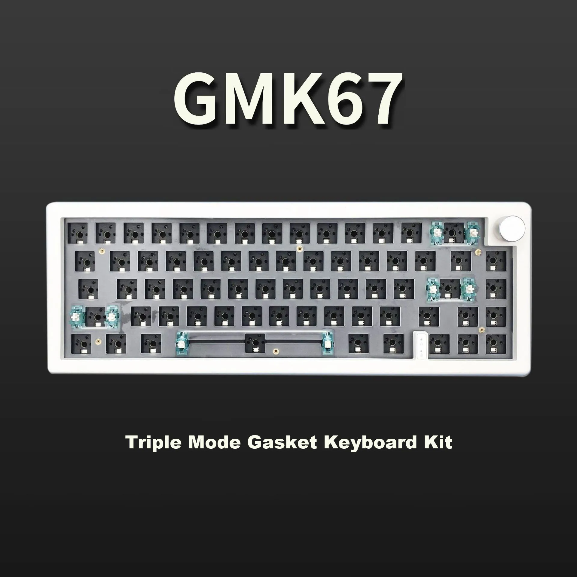 

Zuoya GMK67 Triple-Mode Gasket Structure Mechanical Keyboard DIY Kit With Vol Knob,65% Layout 66 Key,Hot Swappable,RGB