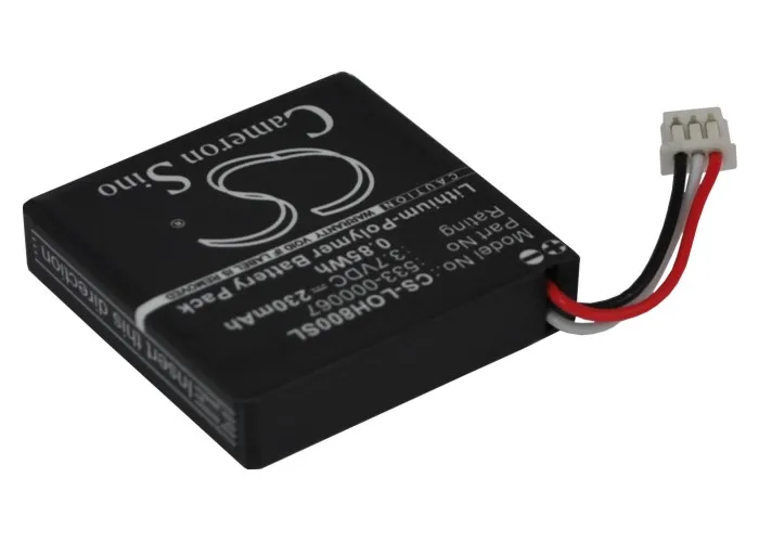 Cameron Sino 230mAh Battery For Logitech 533-000067  AHB472625PST  L/N: 1109  L/N: 1110   SYNERGY AHB472625PST H800