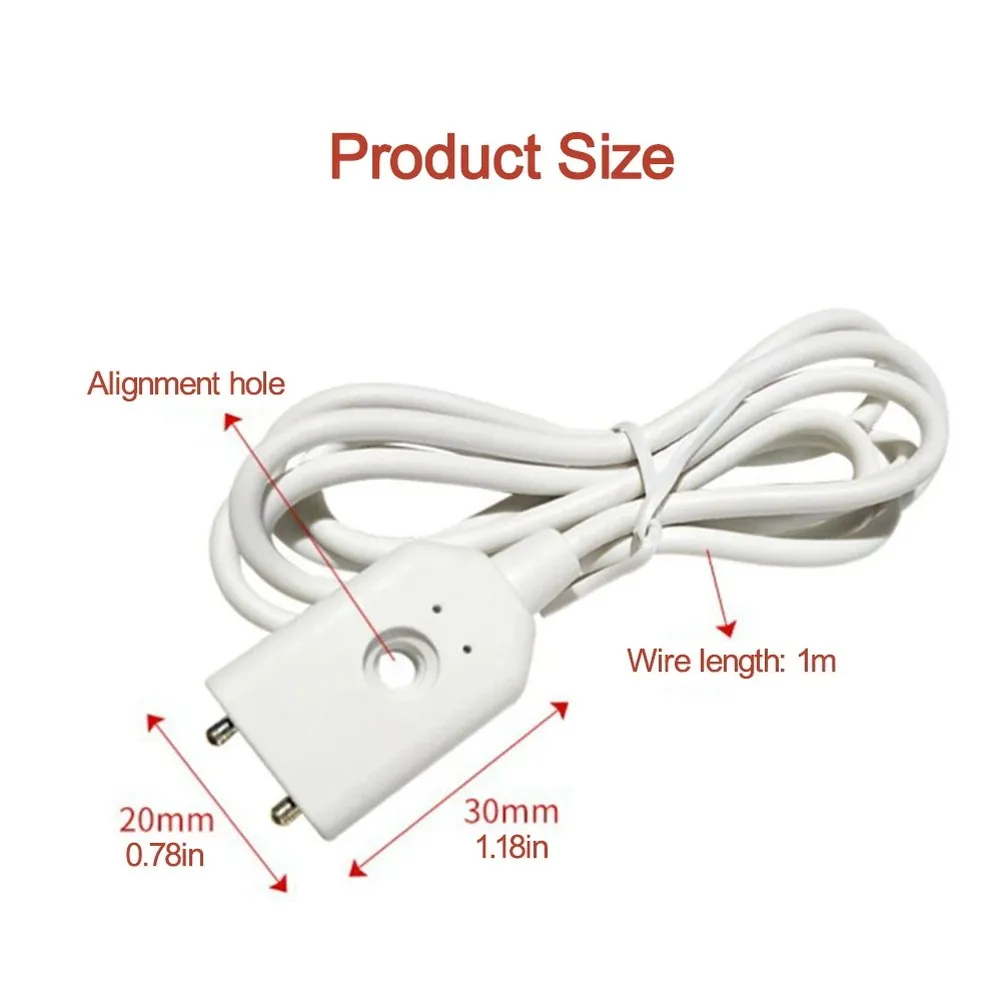 Water Leak Detector Sensor 1 Meter Long with Dual Stainless Steel Poles and 35 Audio Connector for Leak Alerts