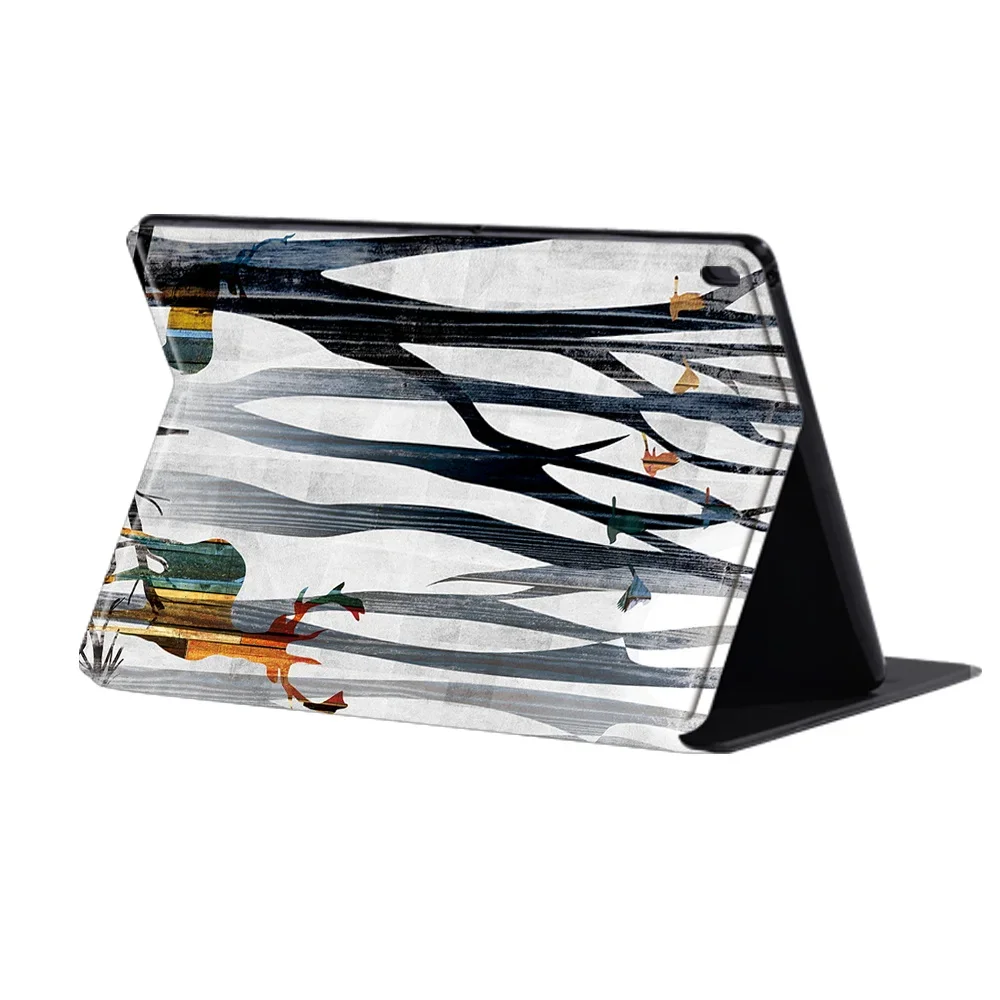 Capa para lenovo e10 m10 m10 plus 10.1 polegadas impressa cervos couro pu suporte tablet folio capa