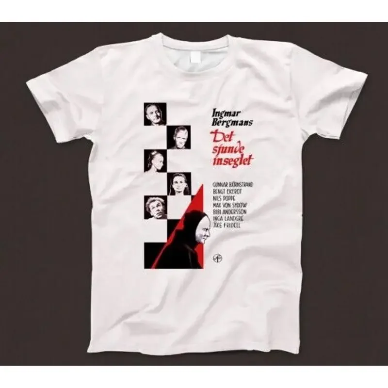 The Seventh Seal T Shirt 731 Film Poster Plague Bergman Death Grim Reaper Sweden