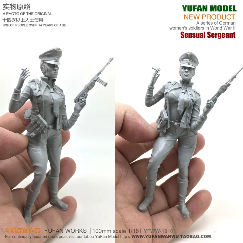 

1/18 Scale Military Sexy Female Soldier Model Resin Micro Miniature Figure 3d Printed White Model Toy Unassembled Unpainted Kit