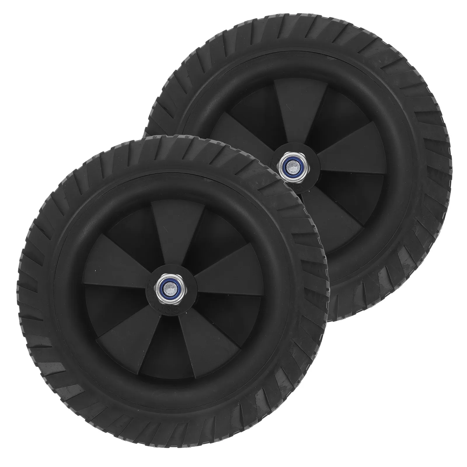 2pcs Durable Rubber Wheels for Air Compressor Replacement Quiet Caster Rollers Hand Truck Parts Smooth Mobility Long Lasting Use