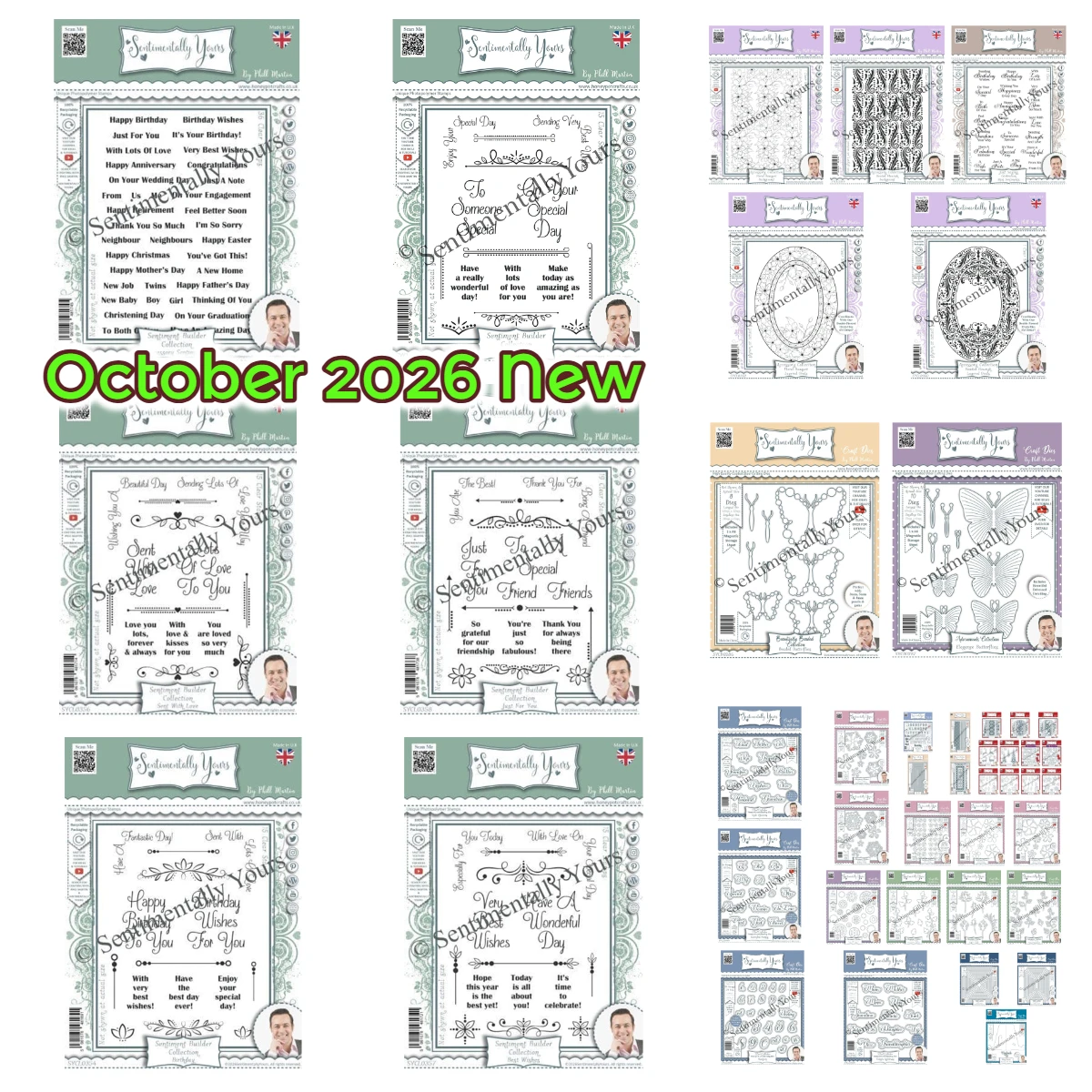 Sentimentally Yours October 2026 New Sent with Love Metal Cutting Dies and Stamps for DIY Scrapbooking Handmade Cards Decoration
