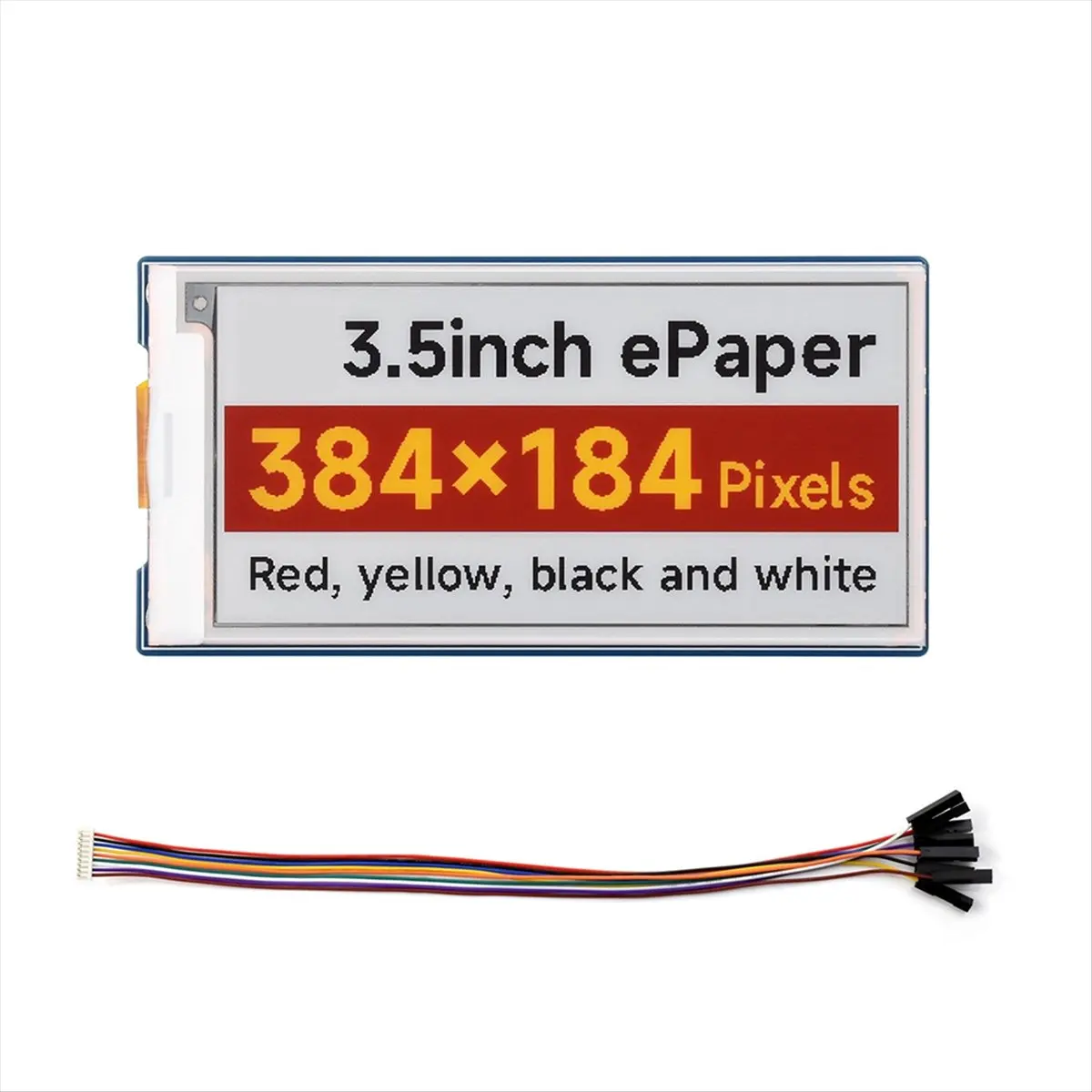 Welcome Deal-3.5inch E-Paper Display Module 384x184 Red-Yellow-Black-White for STM32 Module Version