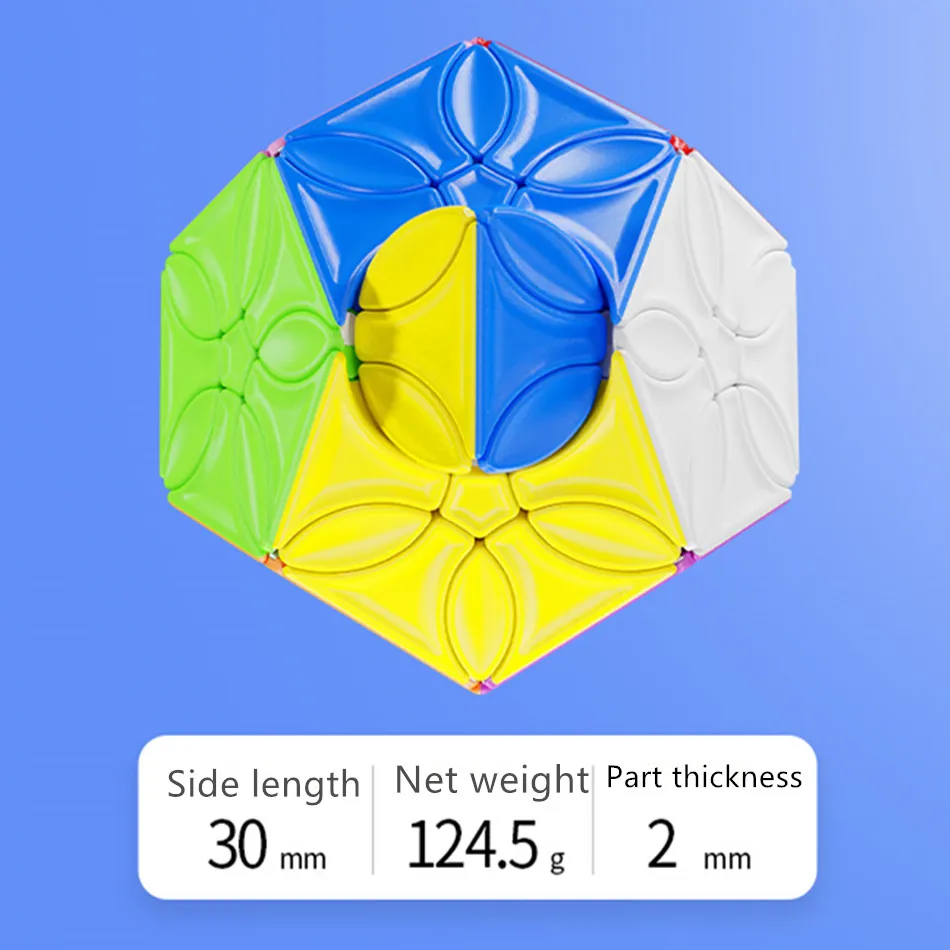 SengSou กลีบ Megaminx Magic Cube รูปร่างแปลก Megaminxed Dodecahedron Professional Magic Cube ของเล่นเพื่อการศึกษาสําหรับผู้ใหญ่