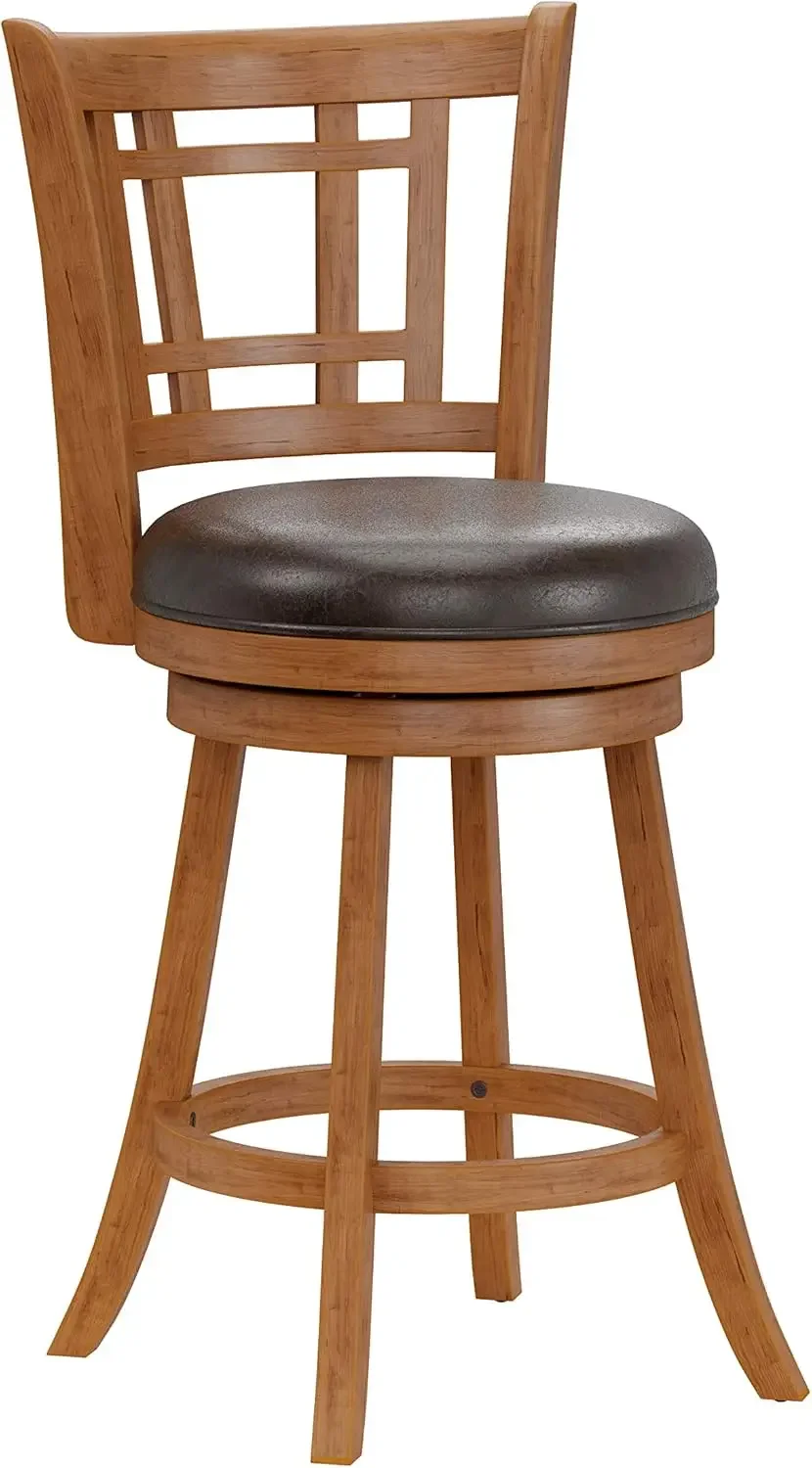 

Hillsdale Fairfox Swivel Kitchen Counter Stool, 24.5" High, Oak