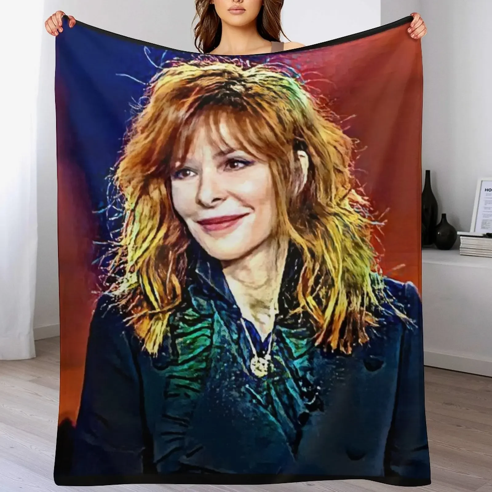 

Mylène Farmer - Variety artist Throw Blanket Shaggy Hairys warm winter Kid'S Blankets