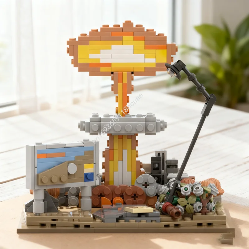 

465 шт. MOC Fallout Nuclear Blast диорама модель строительные блоки Рождественский подарок сборка DIY игрушки идея образование дети день рождения