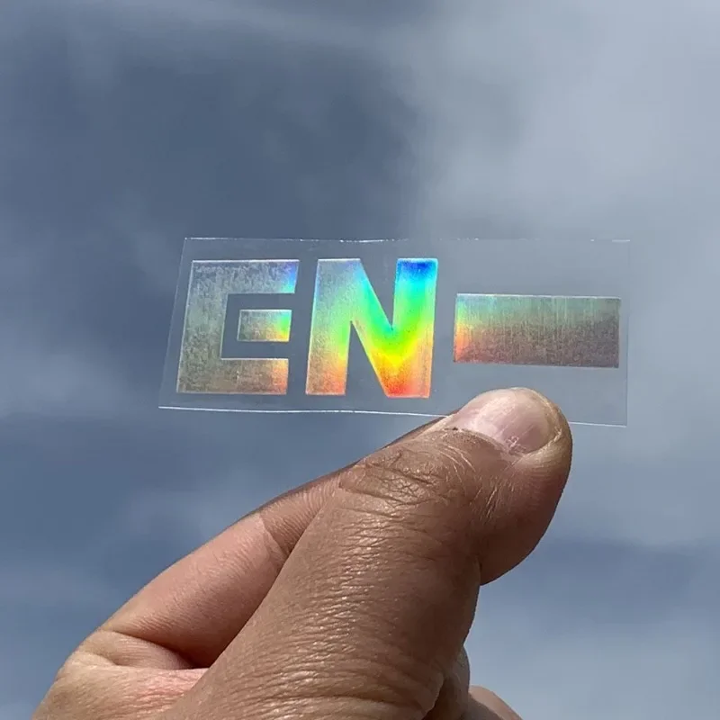 Autocollants holographiques laser ENHYPENED, autocollants brillants iridescents pour téléphone et autocollants décoratifs pour lightstick