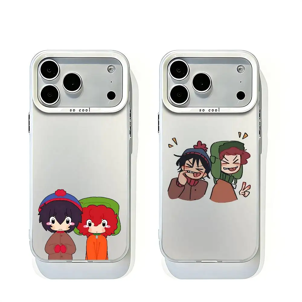 

Kyle Stan Style White Matte So Cool Lens Bumper Printed Cover For iPhone 16 15 17 14 11 12 13 Pro Max
