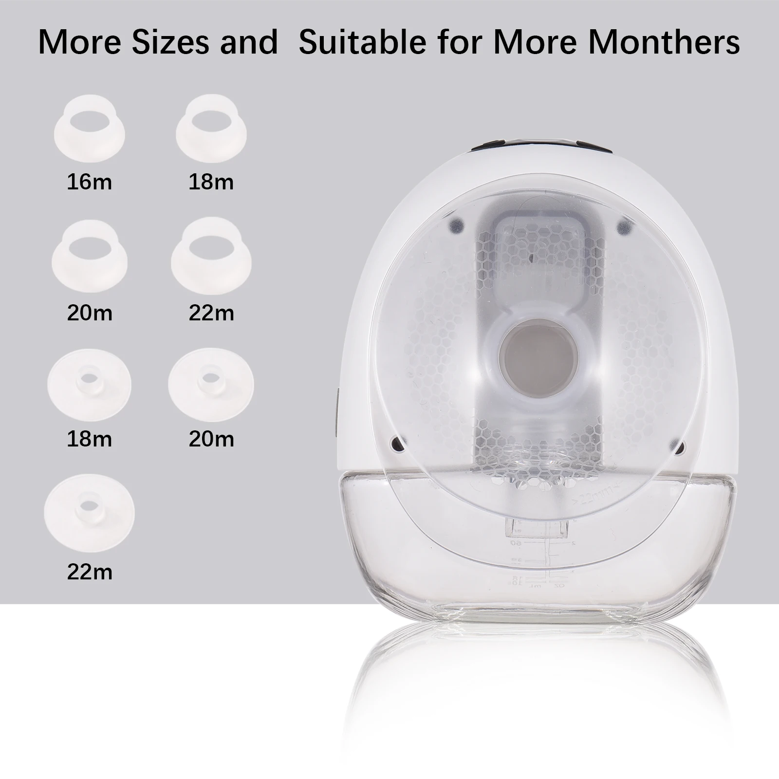 S18 Portable Wearable Breast Pump Hands Free Electric Breast Pump for Breastfeeding 4 Modes 9 Suction Level Low Noise for Travel