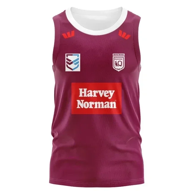 

2024 Queensland Maroons Home / Away Singlet Rugby Jersey - Mens Size: S-XXXL（Print Custom Name Number）