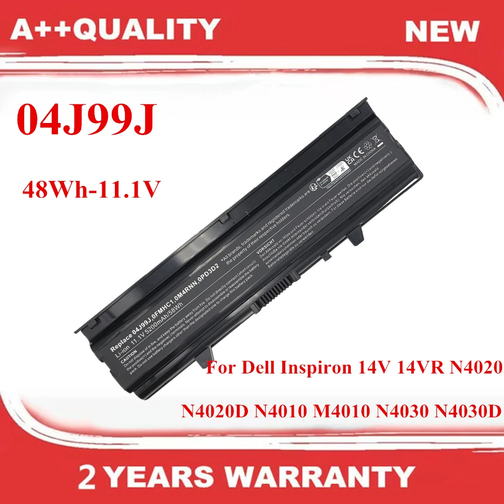 

New 04J99J Laptop battery For DELL Inspiron 14V 14VR N4020 N4030 N4030D