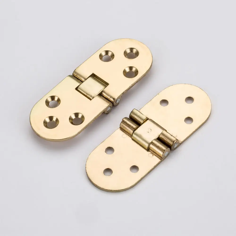 Flush Mounted Self Supporting Hinge for Cabinet Doors Folding Tables and Space Efficient Furniture Zinc Alloy Material