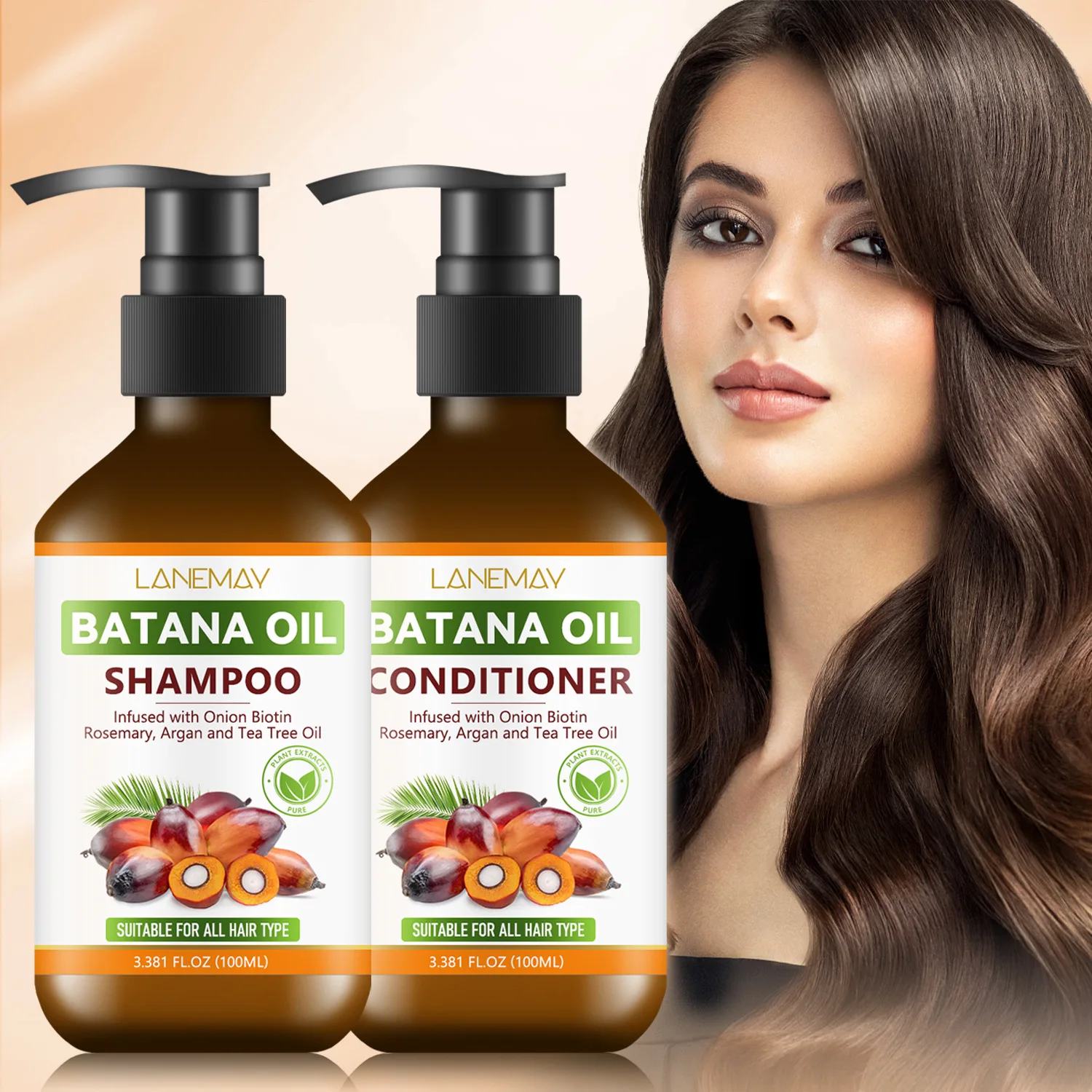 Batana Oil Shampoo & Conditioner Set – Nourish, Strengthen & Restore for All Hair Types.