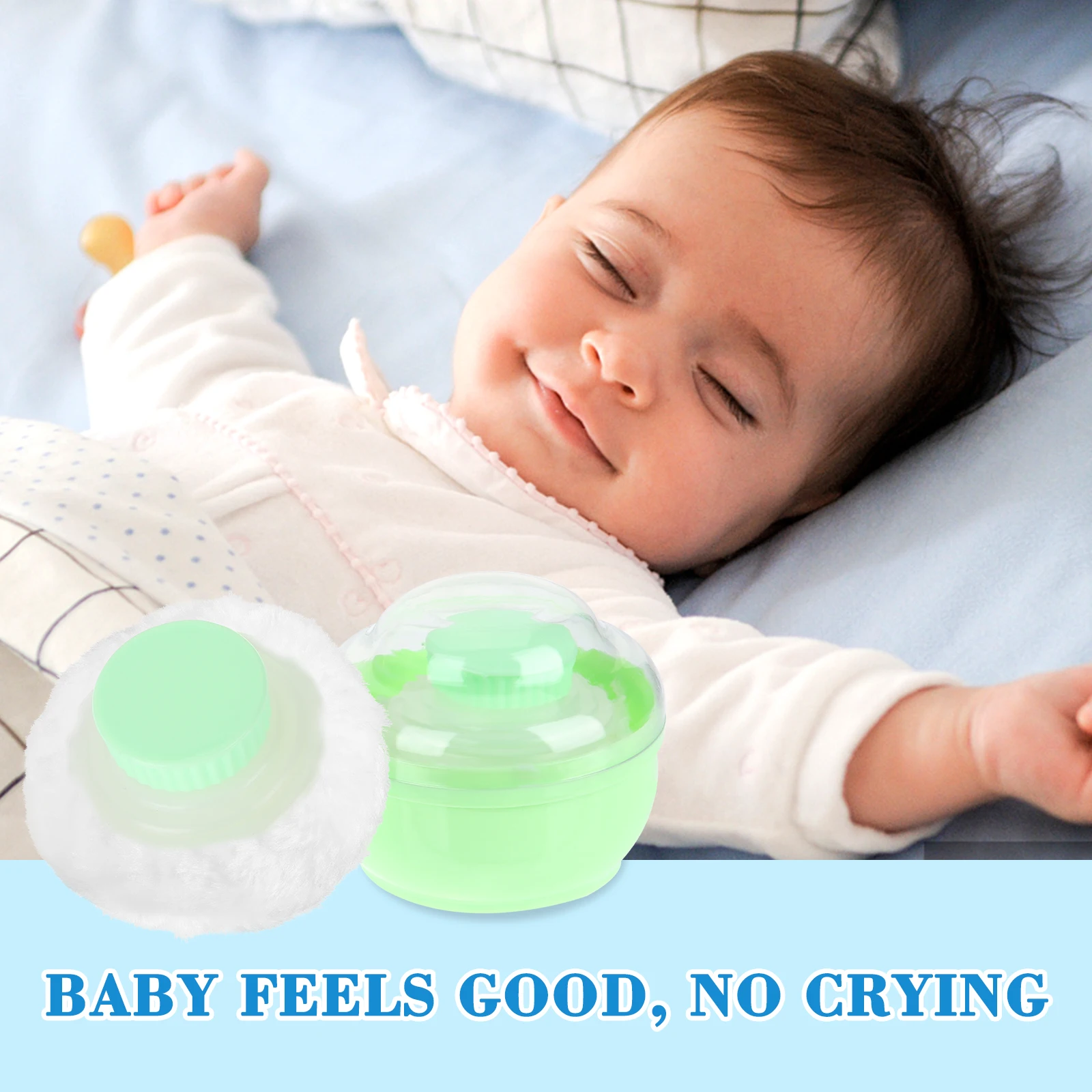 2Pcs Puff Fällen Langlebig Sicheres Material Lose Körper Pulver Behälter Tragbare Reise Make-Up Puff Applikator