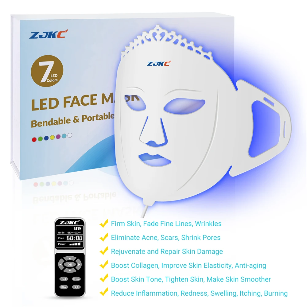 Zjkc 360Pcs Chips Led Lichttherapie Masker Apparaat Voor Huidverzorging Rood Licht Apparaat Voor Gezicht Lichter Pigmentatie Anti-Inflammatoire