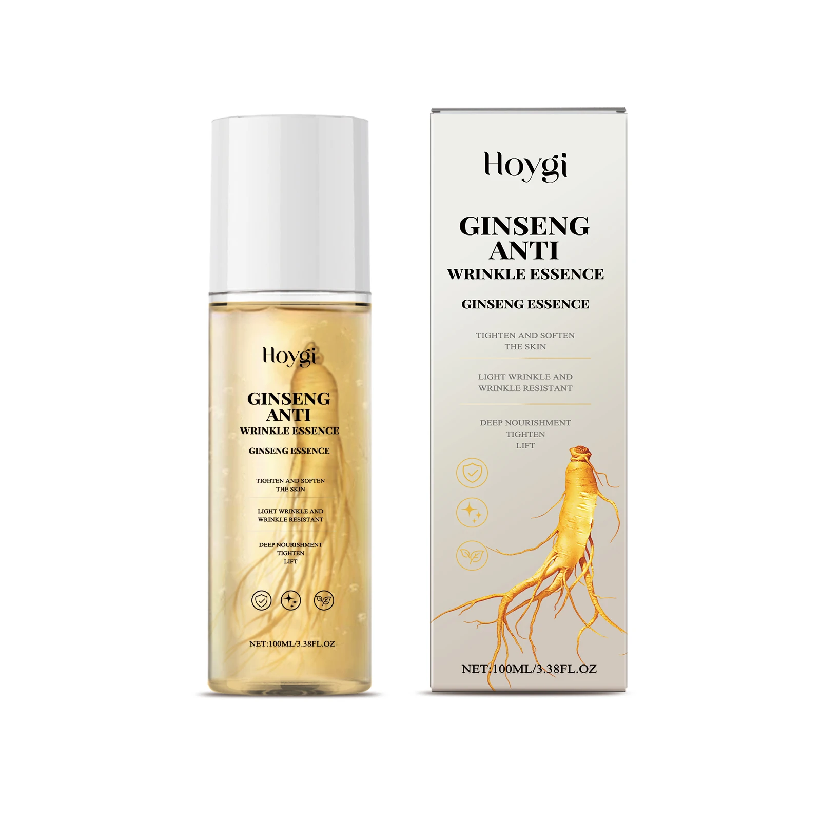 

Ginseng Anti-Wrinkle Essence 100ml - Korean Anti-Aging Treatment, Tightening & Nourishing Facial Serum, Wrinkle-Resistant Skin