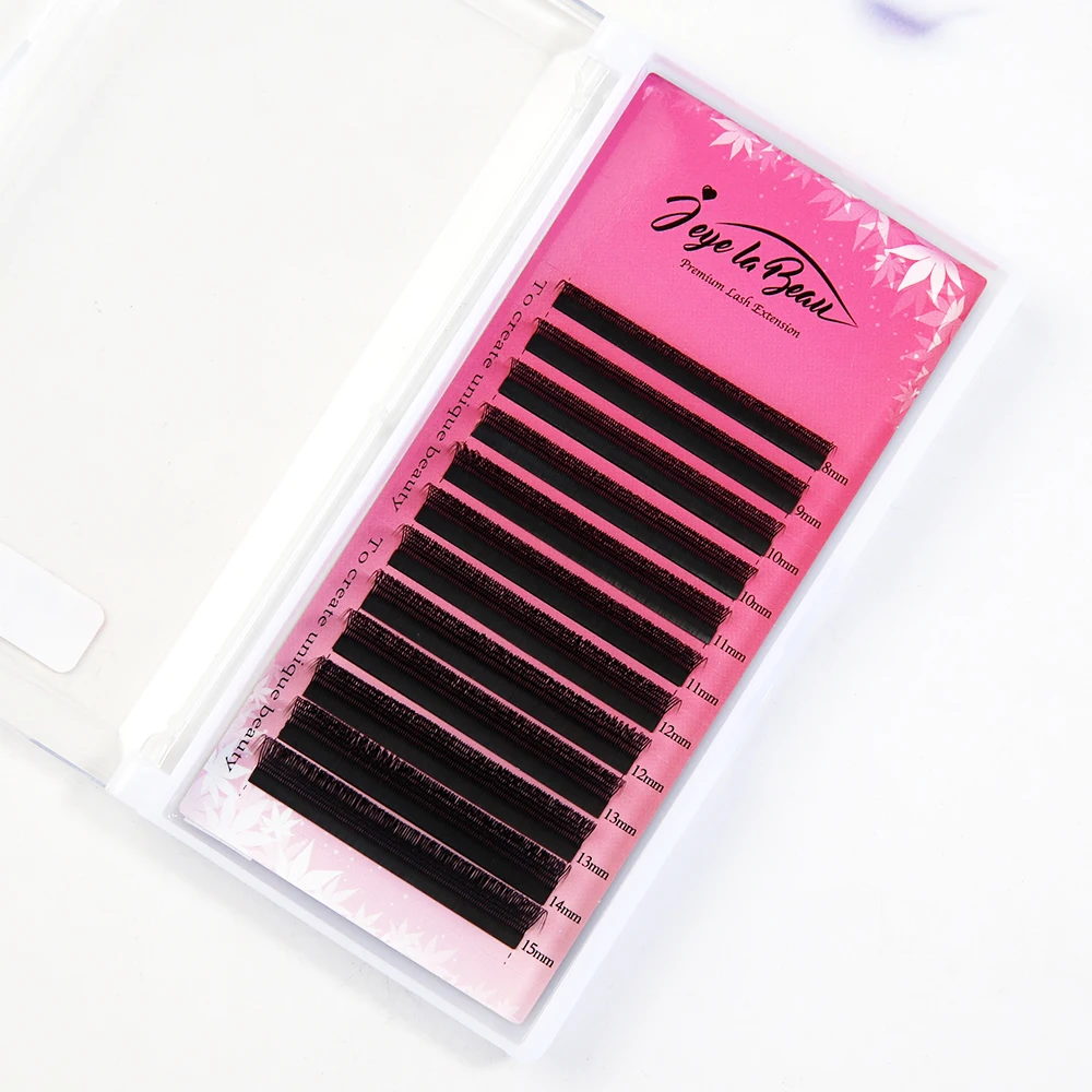 رموش YY على شكل حرف U تمديد 2D UY طبقة مزدوجة U Sahpe YY رموش فائقة النعومة رموش بالمنك الصناعية مراوح مسبقة الصنع