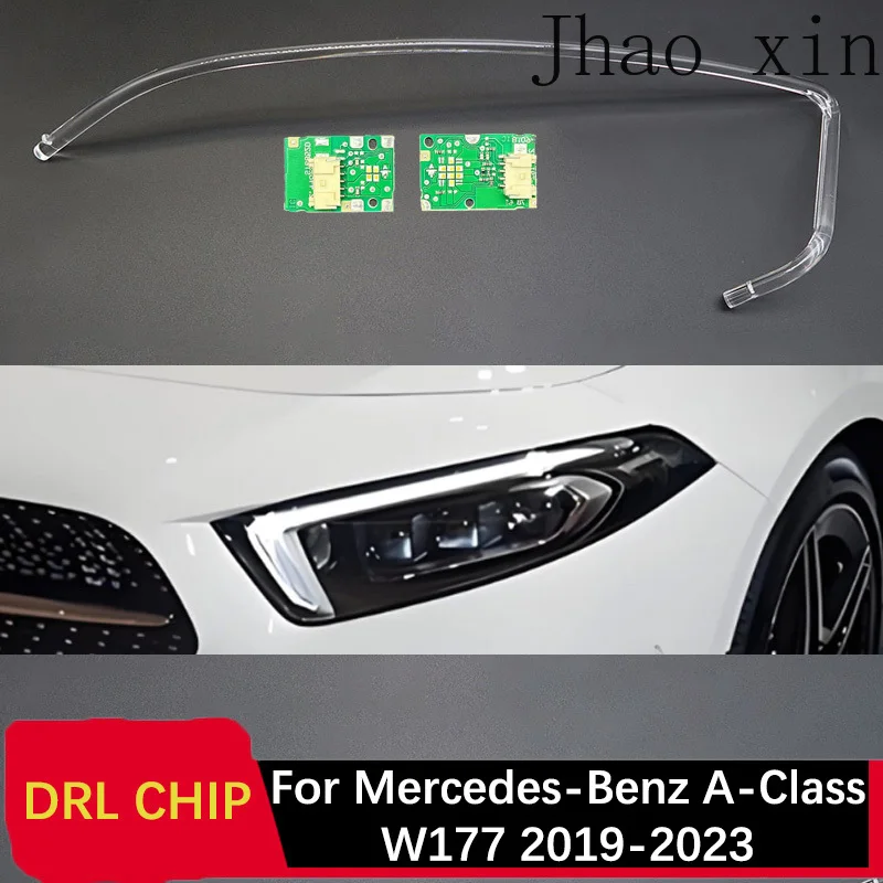 Car Headlight DRL Guide Strip Suitable for Mercedes-Benz A-Class W177 19-2023 White Lights Angel Eye Ballast Light Source Module