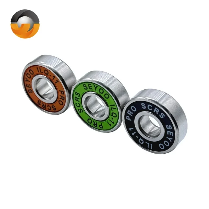 8 قطعة 608 RS تحمل ILQ-11 8x22x7 الأخضر Longboard سرعة مضمنة عجلة تزلج تحمل سكيت سكوتر السلس سكيت سكوتر تحمل